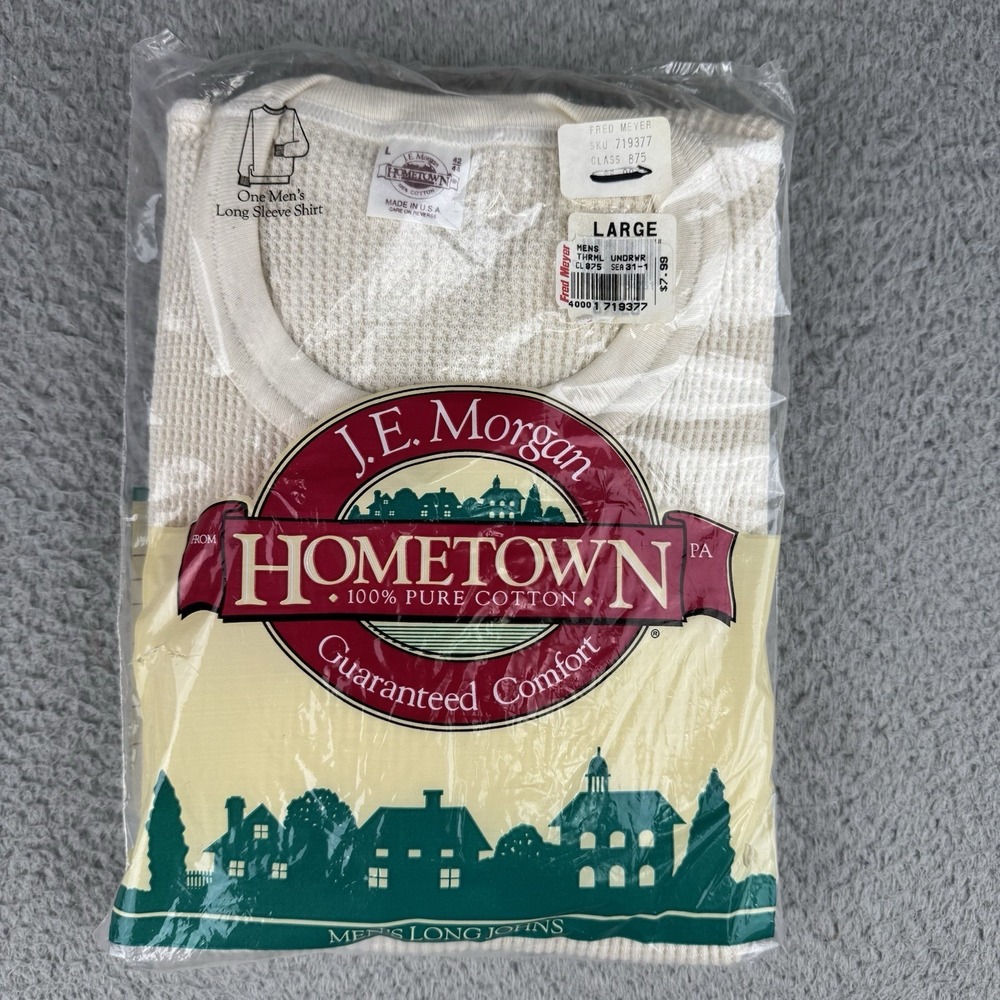 Vtg J.E. Morgan Hometown One Men's Shirt Long John's Large